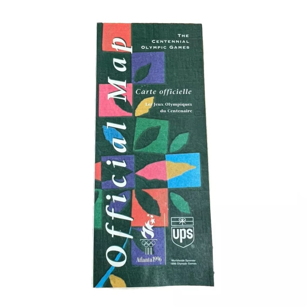 Summer Olympics Map 1996 Atlanta Georgia Official Venues USA Centennial Games